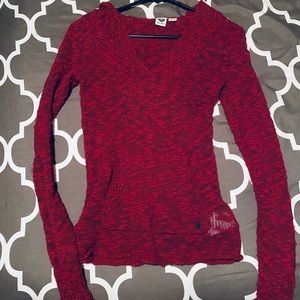 Roxy Long Sleeve Hoodie Color: Bergundy/Maroon
